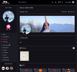 Dating website theme